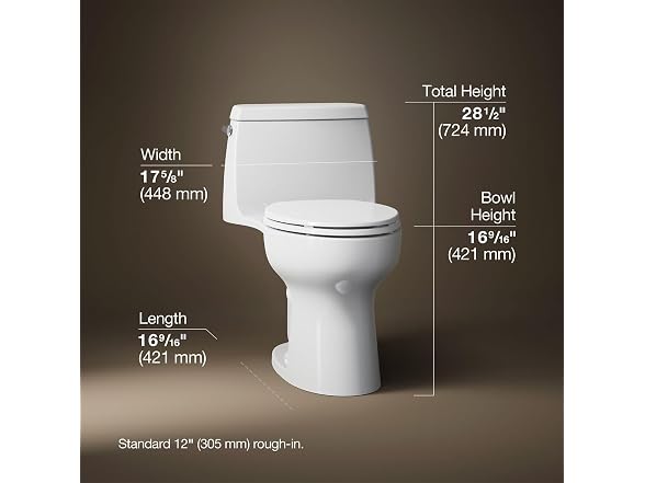 KOHLER 30810-0 Santa Rosa One-Pcs Compact Toilet
