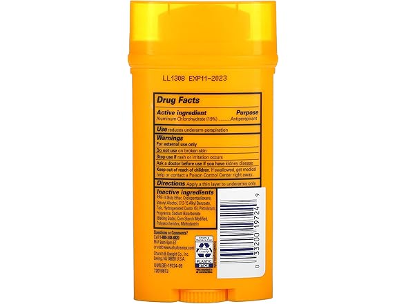 ARM & HAMMER Sweat Control 2.6oz