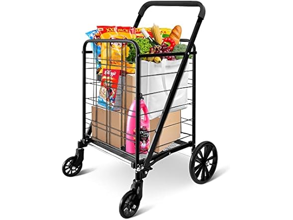 SereneLife XL Folding Utility Cart