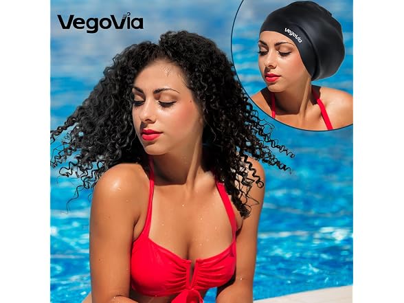 VegoVia Large Swim Cap Black