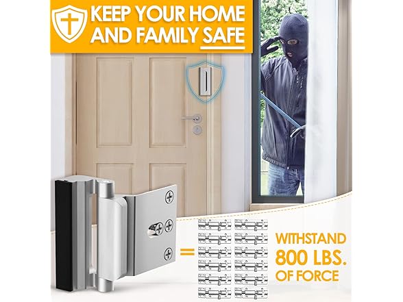 EverPlus EPDL-S1B1-2P Door Reinforcement Lock 2 Pack