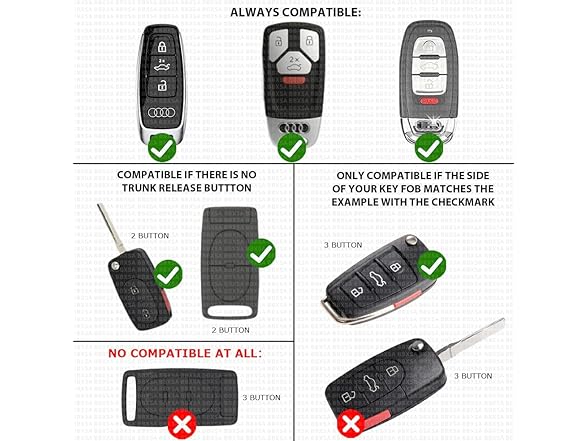 BBXSA Key Fob Replacement Batteries for Audi (