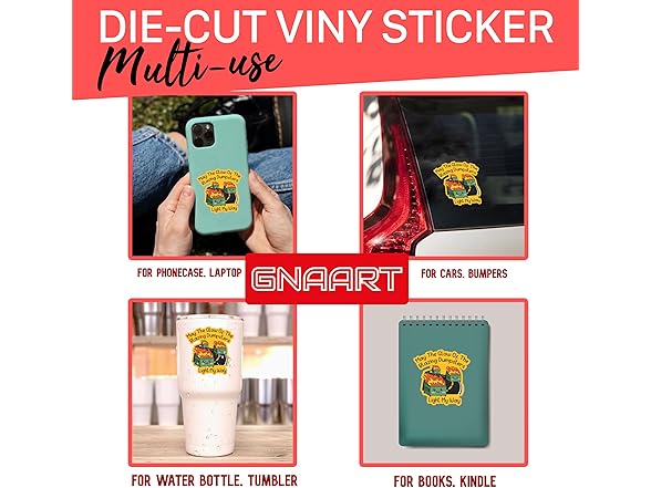 GNAART Funny Dumpster Fire Sticker