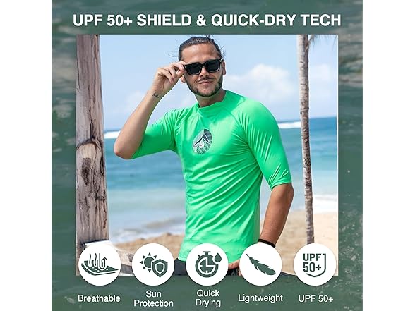 Kanu Surf Men Mercury Rashguard Men UPF 50+ Shirts