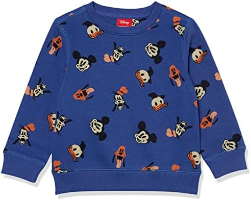 Amazon Essentials Disney | Marvel | Star Wars Boys' Fleece Pullover Crew Sweatshirts, Mickey and Friends, XX-Large