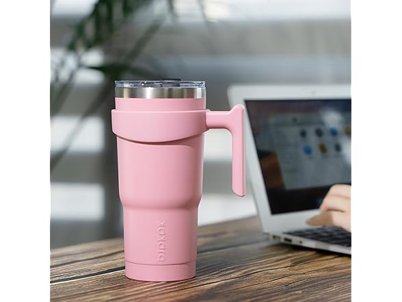 BJPKPK 40 oz Tumbler w/Handle, Pastel
