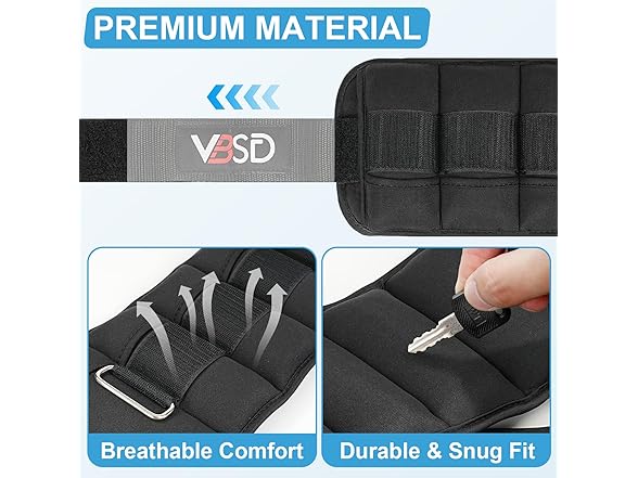 VBSD Adjustable Ankle Weights