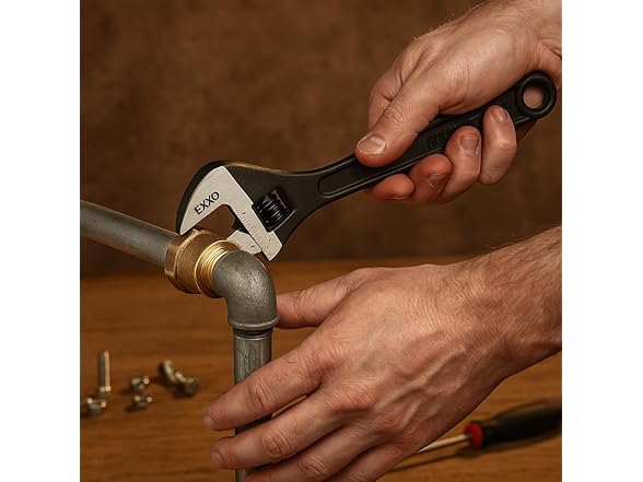 EXXO 4003 2 pc Adjustable Wrench Set