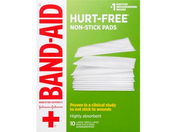 Johnson & Johnson Band-Aid Nonstick Pads 3X4, 10ct