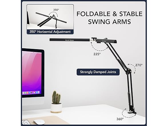 Glint Edge Double Head LED Desk Lamp