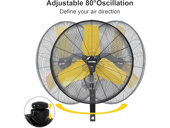 9000 CFM 24" Outdoor Oscillating Wall Fan, High Velocity 3-S (Open Box)
