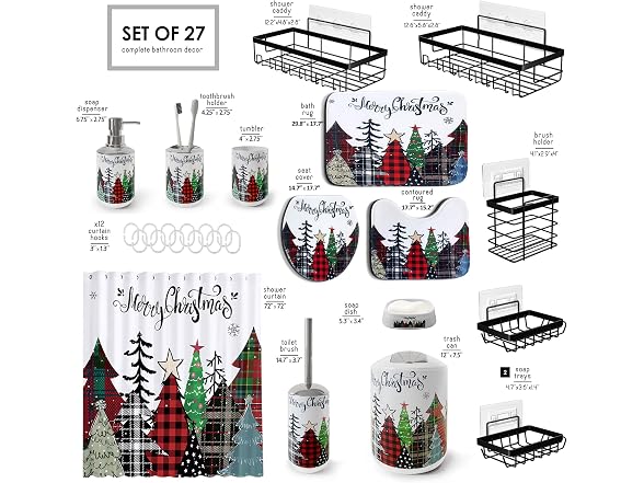 Clara Clark Bathroom Accessories Set 27Pc