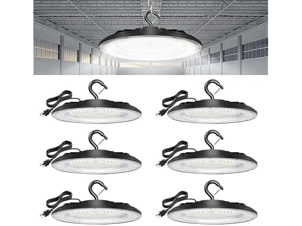 GoBright 6-Pack 200W UFO LED High Bay Lights