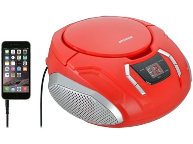 $14.99, Was $27.99, 46% Off! Sylvania Proscan Elite Portable CD Boombox Red dealfomo