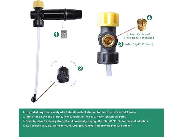BEAR FORCE Electric Pressure Washer DIY Foam Cannon