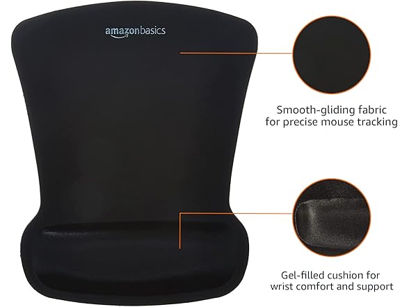 Amazon Basics Irregular Ergonomic Gel Computer Mouse Pad