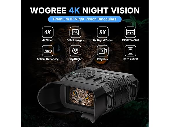 wogree 4K Night Vision Goggles | 1300FT