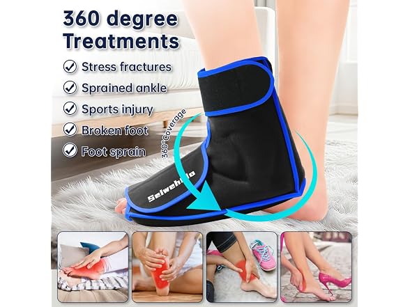 SEIWEHIDO Ankle Ice Pack Wrap