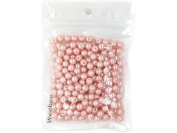 Weebee 200Pcs Glass Pearl Beads Assorted Colors