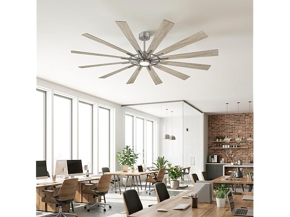 Parrot Uncle 72 Inch Large Windmill Ceiling Fan Silver