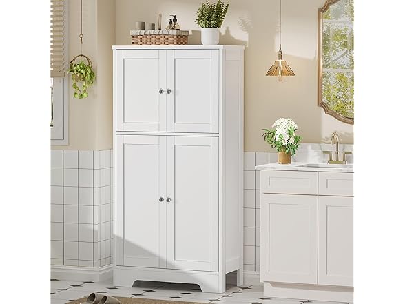 TEENFON Bathroom Floor Storage Cabinet