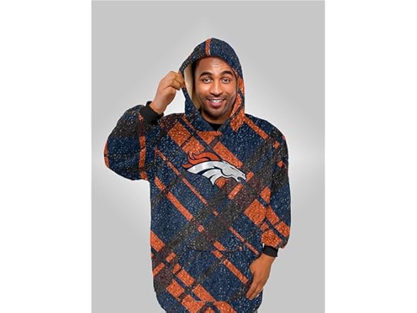 NFL Sherpa Flannel Hoodie Blanket - Choose Team