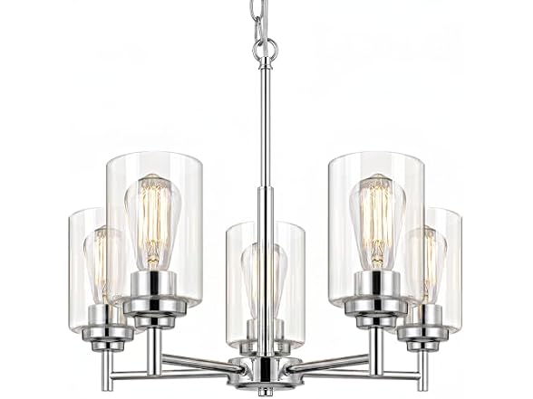 BesLowe B0GTV7H2MS 19.8 5-Light Chandelier