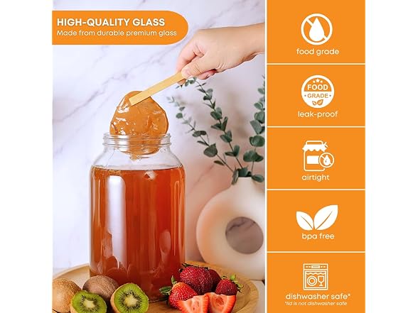 Glass Jar with Lid | 1 Gallon 
