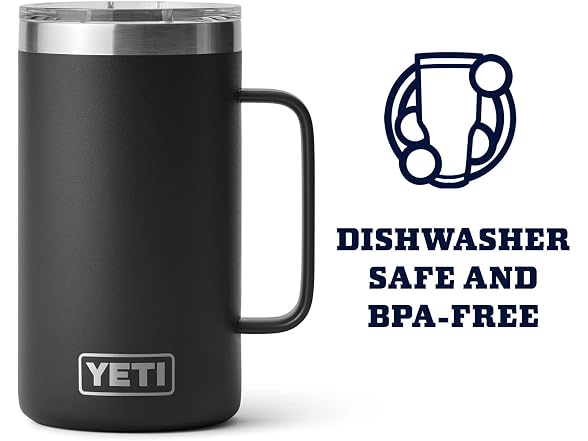 YETI Rambler 24oz Mug, Black
