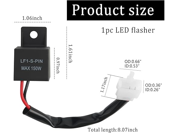12V LED Flasher Relay 2-Pin