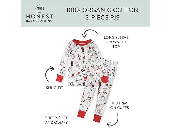 HonestBaby Holiday PJs (12M)