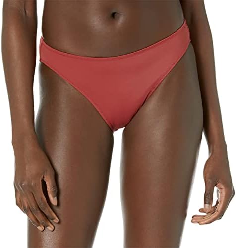 Amazon Essentials Women's Classic Bikini Swimsuit Bottom (Available in Plus Size) - Discontinued Colors, Brick Red, 1X