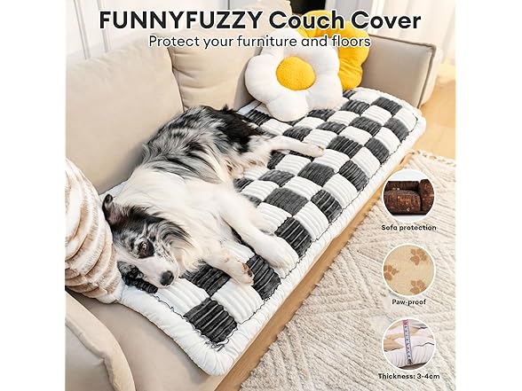 FUNNY FUZZY Pet Couch Covers