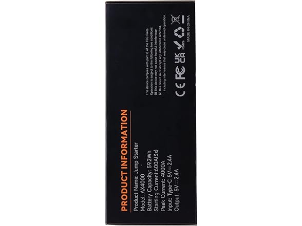 ASPERX Car Jump Starter, 4000A