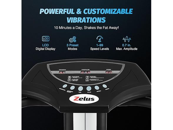 ZELUS Whole Body Vibration Plate, 500W Vibration Plate Exerc (Open Box)