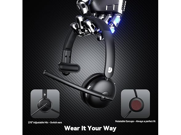 Dytole ANC Wireless Headset with Mic