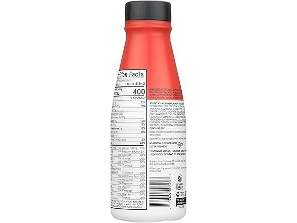 Soylent Complete Meal Replacement Shake, Strawberry