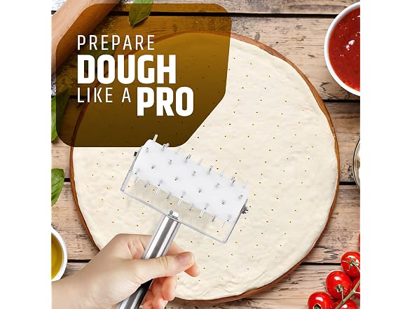 Professional Stainless Steel Pizza Dough Docker Roller