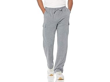 $6.99, Was $24.90, 71% Off! Amazon Essentials Mens RelaxedFit Cargo Fleece Sweatpants dealfomo