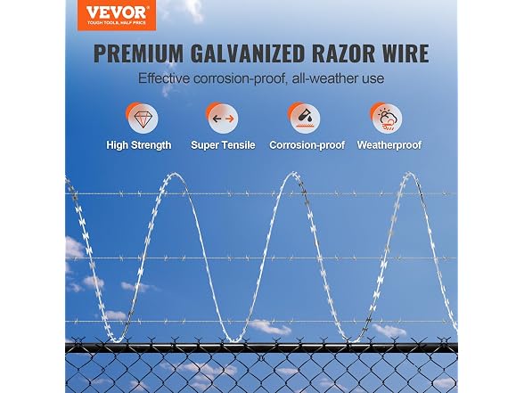 Razor Wires, 98 ft Razor Barbed Wire, 2 Rolls