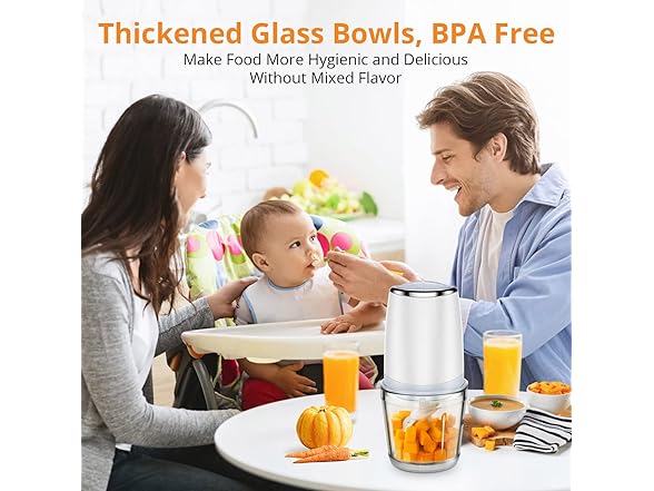 Electric Food Chopper 2.5Cup Glass