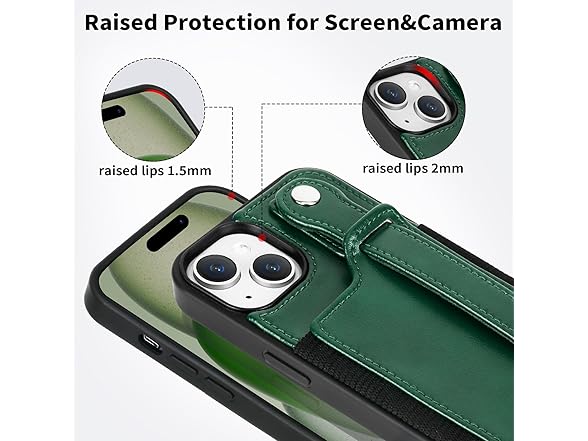 TOOVREN Wallet Case for iPhone 15 Case