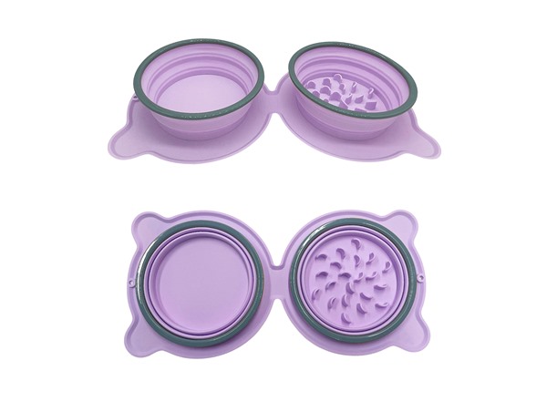 Folding Silicone Pet - Water and Feeding Bowl