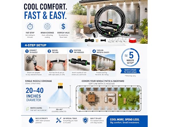 Lekit Misters for Outside Patio 63FT - Gallery 2