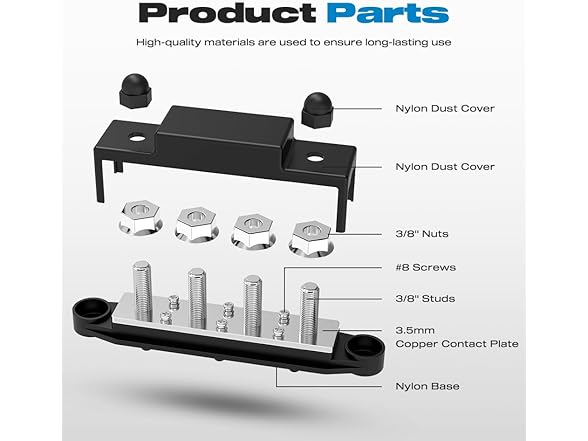 Malictele 12V Bus Bar Terminal