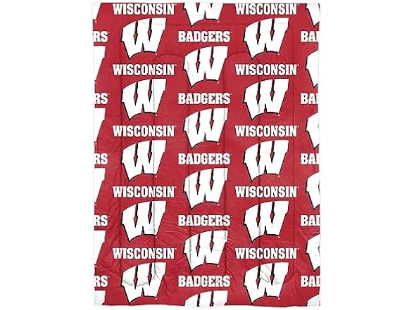 WI Badgers Twin Bed Set Rotary