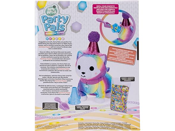 Ami Amis Rainbow Party Pal Ultimate Festive Fun Plush