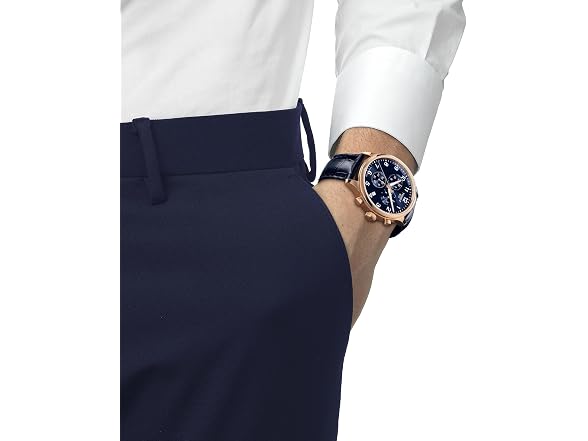 Tissot Chrono XL Classic Blue Leather Strap Watch