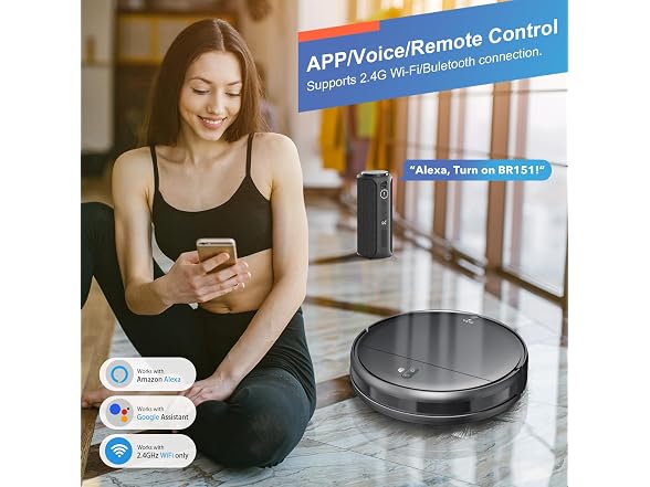 MAMNV,Robot Vacuum and Mop Combo,WiFi/Bluetooth/Alexa,2-in-1 Robot with Schedule,Robotic Vacuum Cleaner with Self-Charging,Mopping Robot Vacuum,Slim,Idea for Hard Floor,Pet Hair and Carpet Blue (Open Box)