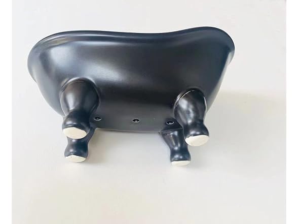 Ceramic Black Clawfoot Bathtub Bar Soap Dish